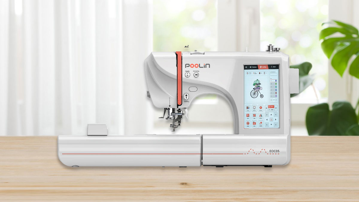 POOLIN home embroidery machine.