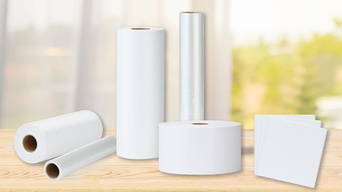 Various types of embroidery stabilizers.