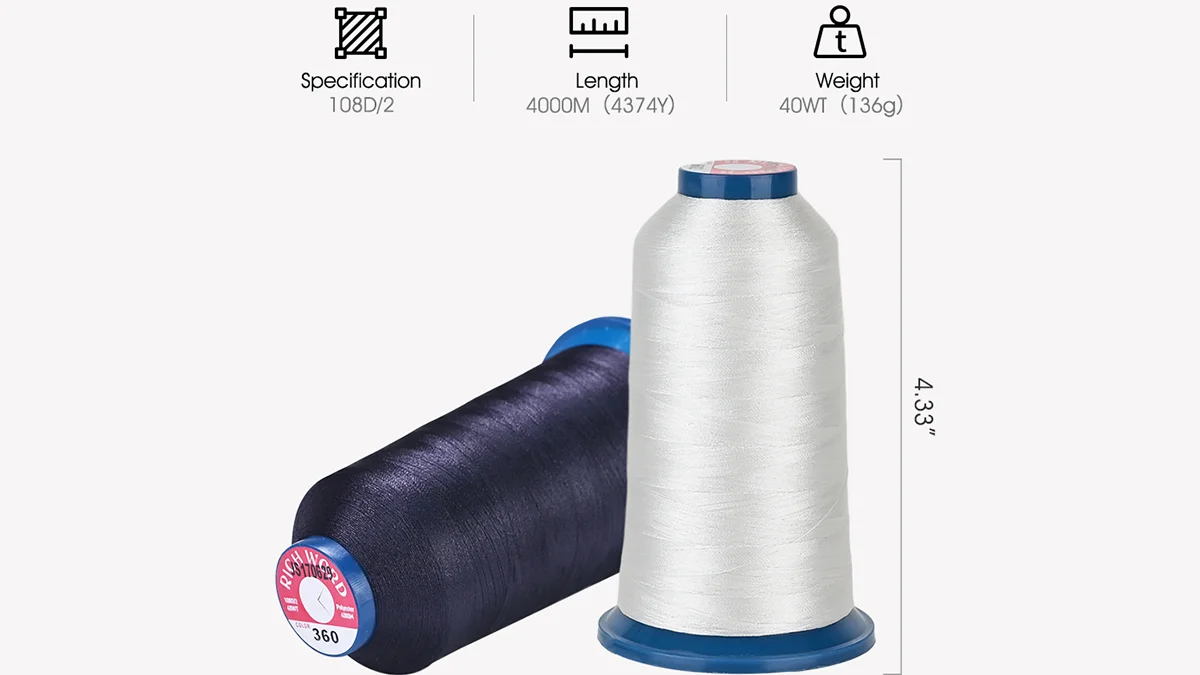 Embroidery thread from poolin, includes specification,length,weight