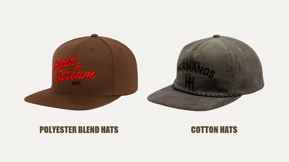 Polyester blend fabrics are another commonly used hat material. Cotton hats are an ideal choice for hat embroidery.