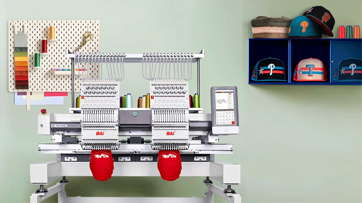 A BAi dual-head embroidery machine