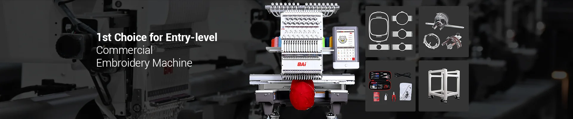 BAi THE MIRROR is 1st Choice For Entry-level Commercial Embroidery Machines.